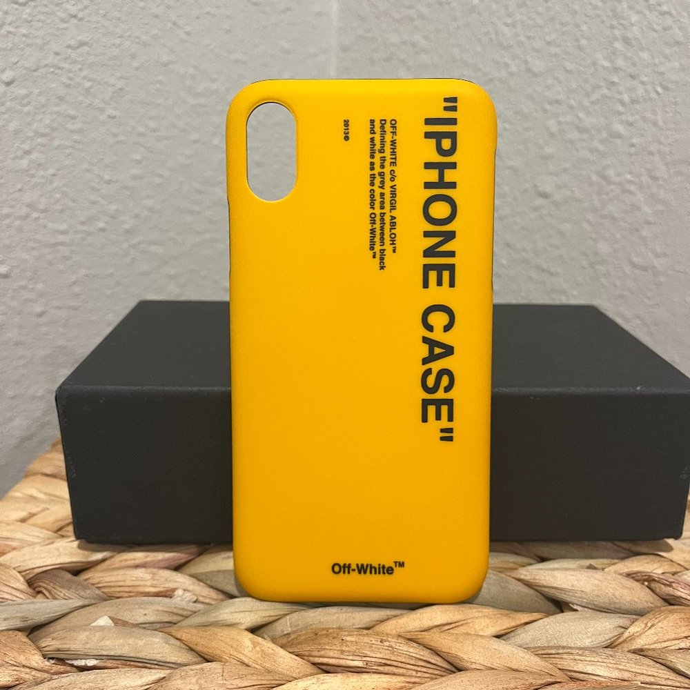 Off-White c/o VIRGIL ABLOH IPhone Case Yellow and Black (c. 2019)-Preowned